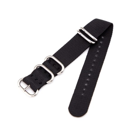 Solomon watch strap, 24 mm, l-27 cm, black-1