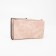 Women's wallet on the button, beige color