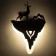 Sconces "Deer and mountain" LED 11W 4000k black 20x29x5 cm