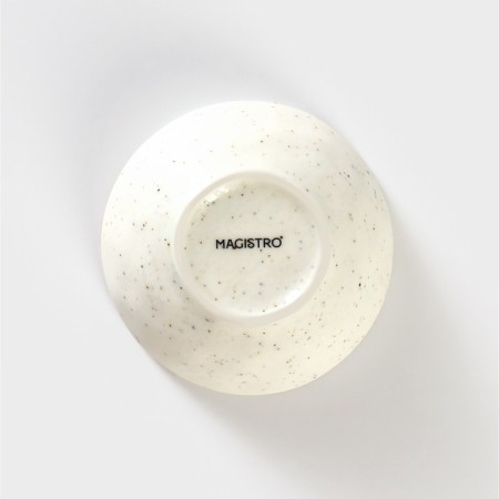Porcelain saucer Magistro poursephona, 90 ml, d = 9.2 cm, beige color-3