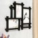 Photo frame plastic in 3 photos 10x15, 13x18 cm "straight lines" black 30.5x38 cm
