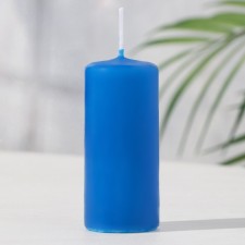Candle - cylinder, 4x9 cm, 11 hours, 90 g, blue