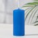 Candle - cylinder, 4x9 cm, 11 hours, 90 g, blue