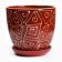 Pot floral abstraction red 2.5 liters