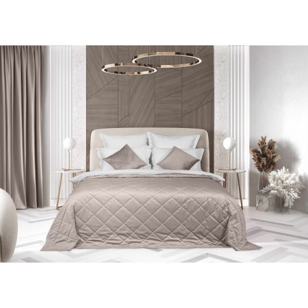 Velluto bedspread, size 240x260 cm, dry rose color
