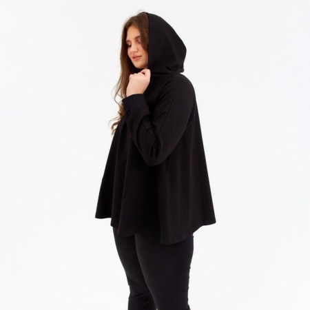 Female set (sweatshirt, pants) minku: Home Comfort Black color, rr 54-3
