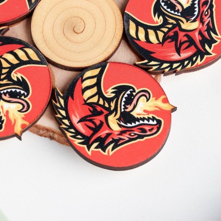 Hot “Fire -breathing dragon” stand, 12x12 cm, a mix of a tree-2