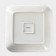 Porcelain plate square Magistro "Blanche. Flower ", 26.5 × 26.5 cm, white color