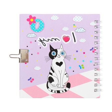 Gift notebook, 45 sheets, line, on the castle, on the crest, cat (13x13.5cm)-5