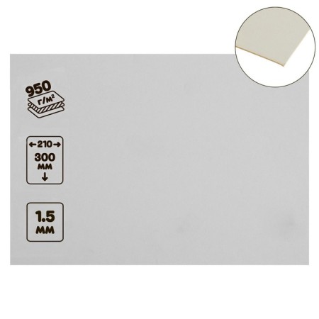 Binding cardboard (shelter) 1.5 mm, 21 x 30 cm, 950 g/m2, white