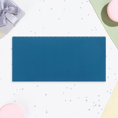Money envelope "On Birthday!" turquoise, software, embossing, 19 x 9 cm-2