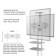 Onkron TS1552 White 40 "-70" Max.60.5kg. Floor mobile