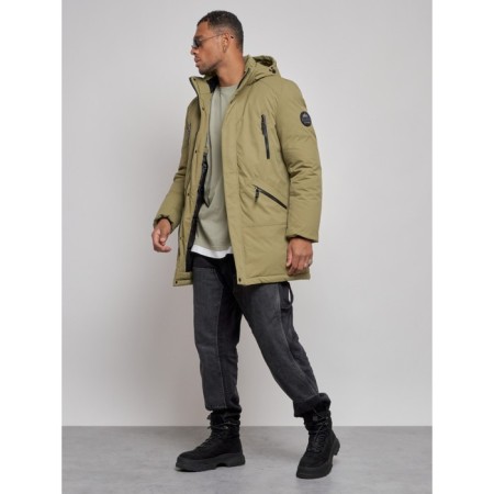 Extensive male winter park, size 52, green color-1
