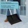Plastic shovel, bucket 410 × 515 mm, with a galvanized bar, aluminum stalk