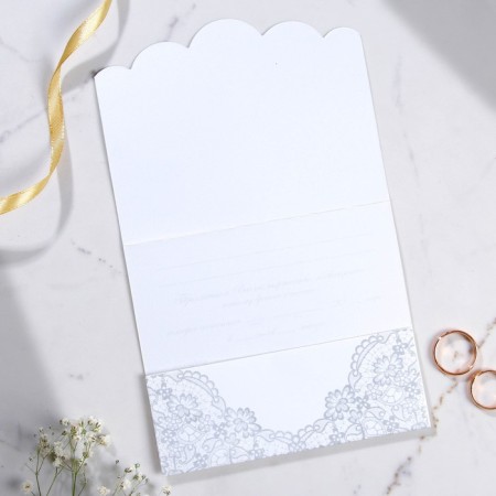 Wedding invitation: with the ribbon "Heart", 13 x 11 cm-5
