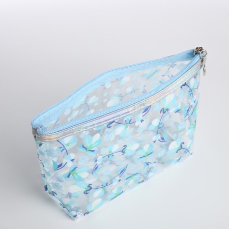 Cosmetic bag with lightning, blue color-2