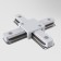 Connector X-shaped for the Technical tra001CX-11W, 11x11x2.3 cm, white color.