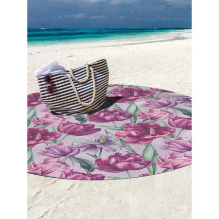 Pareo and beach rug "Life blooms", d = 150 cm-2