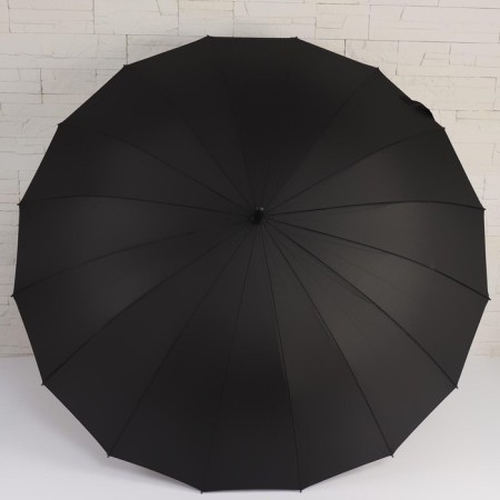 Umbrella - semi -automatic cane "plain", 16 knitting needles, r = 59 cm, black color-4