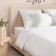 Bed linen 1.5 joint venture "Monopsece", size 150x215 cm, 145x215 cm, 70x70 cm - 2 pcs, white color