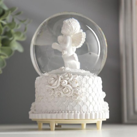 Souvenir Polystone Water Ball Music "Snow White Angels" is spinning a mix 15.5x10x10 cm-3
