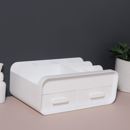 Organizer for storage, 9 sections, 26 × 16.5 × 10 cm, white color-4