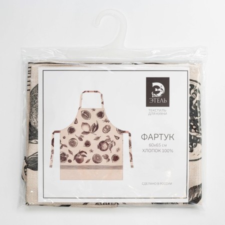 Apron "Ethel" Healthy Life 60x65 cm, 100% cotton, reps 210 g/m2-6