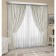 Set of curtains "Canvas", size 200x270 cm, 2 pcs, color gray