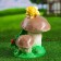 Garden figure "Angel on the mushroom" 17x20x24cm