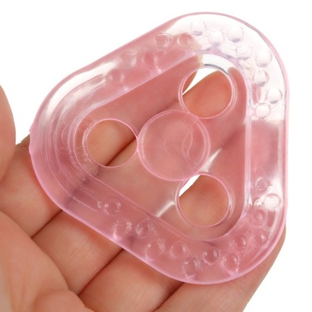A set of silicone teeters “My bunny”, with a rattle, 3 pcs., In the case, crush me-17