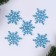 New Year's set for the decor "Snowflakes" 5 pcs., 7 cm, blue color