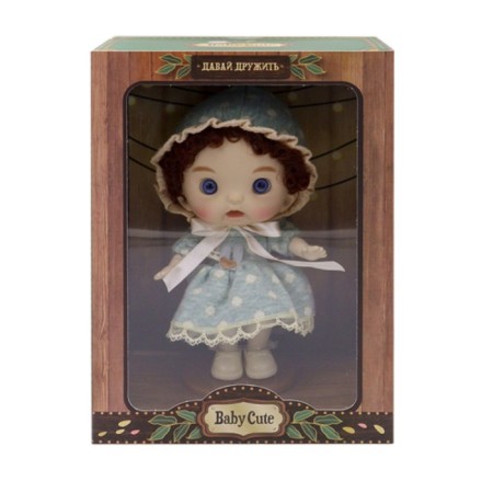 Baby Cute doll, in a scarf, 18 cm