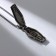 The pendant "coffin" with a skeleton, black color in black silver, l = 70 cm