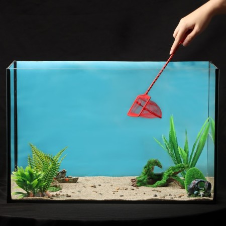Aquarium net 7.5 cm, red