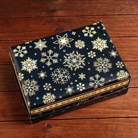 Gift box, with a window, the team "Happy New Year", 24 x 17 x 8 cm-2