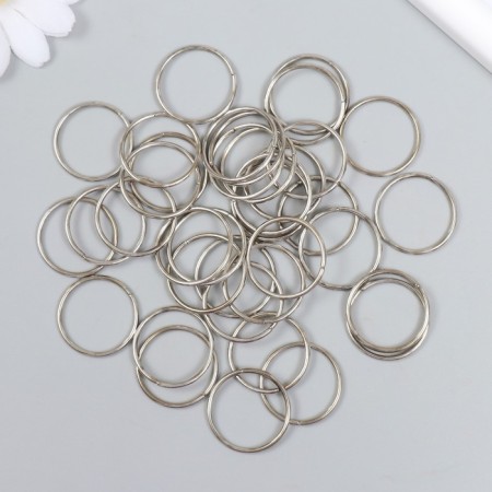 Ring connective metal silver 2.2x2.2 cm set 50 pcs-1