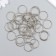 Ring connective metal silver 2.2x2.2 cm set 50 pcs