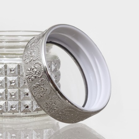 Glass jar for spices "Silver", 100 ml, 5.7 × 5.5 cm, silver color-2