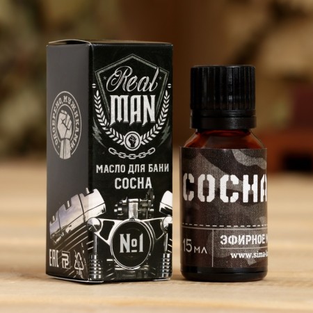 Essential oil in the box "Real Man", pine