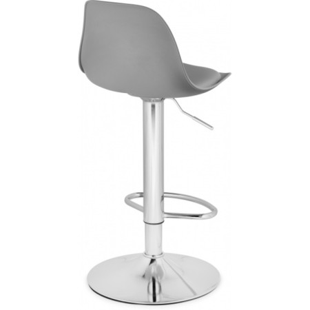 Soft Metal/Plastic/Ecokozha, Chrome/gray 38x38x86 cm chair-3