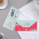 Money envelope "On this wonderful wedding day!" glasses, pigeons, blue background, 16.8x8.3 cm