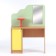 Hairdresser, 800x300x1100, chipboard, case - beech, facades - colored