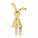 Toy on the car panel, bunnies, gold, plastic, set 2 pcs