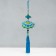 Suspension Textile "Lotus" Blue 2x10x29 cm