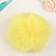 Pompon artificial fur "yellow" d = 10 cm