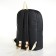 Youth backpack from textiles with lightning, 2 pockets, black color