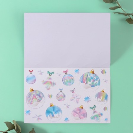 Stickers in the book "New Year's Magic" + 3 background holography 20.7x14 cm-9