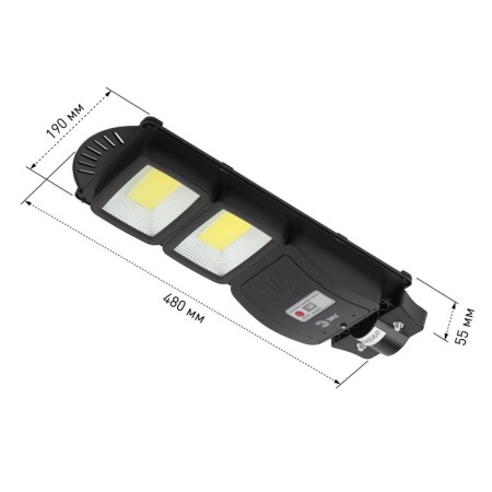 Console lamp era on a sunny battery with a motion sensor -ip65, 40w, 750lm, 5000k, black-10
