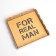 Cookie box, confectionery packaging with PVC lid, “for a real man”, 18 x 18 x 3 cm