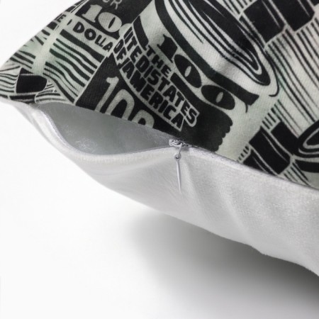 Decorative Ethel Pillow "Money" 40x40 cm, velor, 100% p/e-3